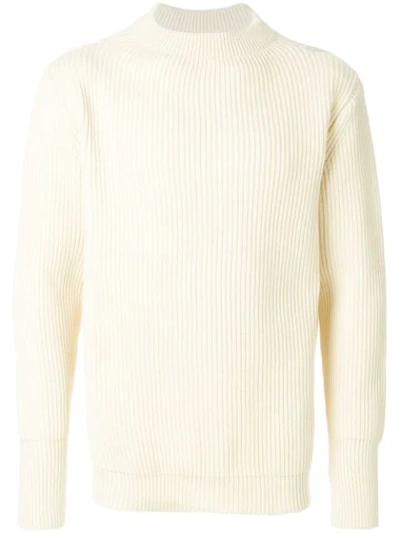 Andersen-andersen Crew Neck Sweater In White