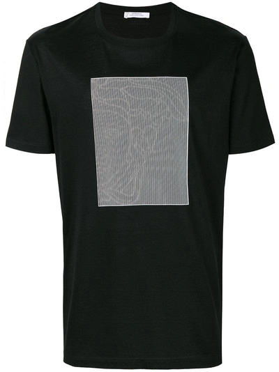 Versace Optical Medusa Print T-shirt In Black