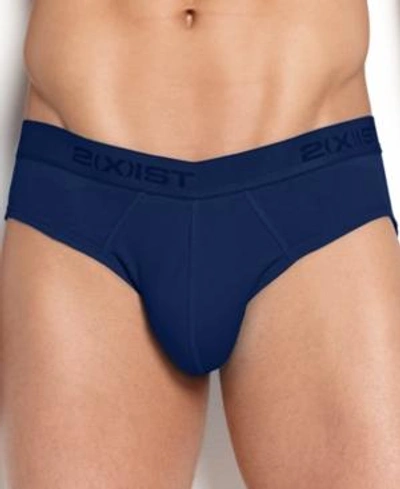 2(x)ist Men's Essential 3 Pack No Show Brief In Black,grey