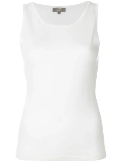 N•peal Cashmere Superfine Shell Top In Ivory