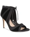 Nina Cherie Evening Sandals Women's Shoes In Black Suede