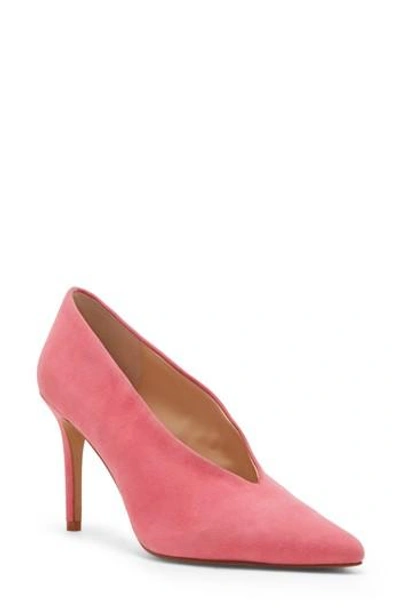 Vince Camuto Ankia Suede Pump In Soft Pink Suede