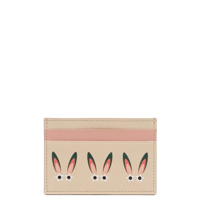 Mcm Star Eyed Bunny Card Case In Nappa Leather In Ib