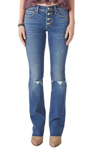 Lucky Brand Sweet Exposed Button Bootcut Jeans In Conness Dest Ct