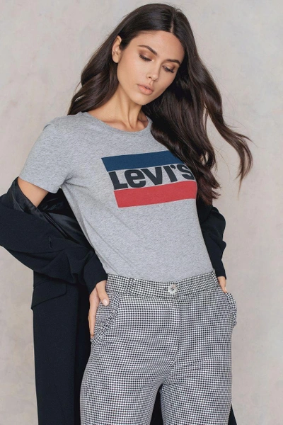 Levi's The Perfect Tee Sportswear - Grey In Smokestack