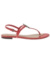 Tory Burch Liana Flat Sandal In Exotic Red