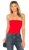 Susana Monaco Strapless Tube Top In Perfect Red