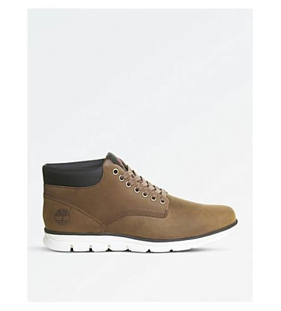Timberland Bradstreet Chukka Leather Boots In Red Brown