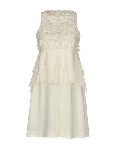 Giamba Short Dress In White