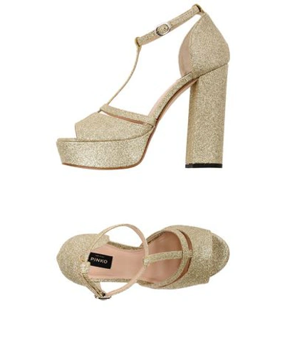 Pinko Sandals Gamay Glitter In Gold