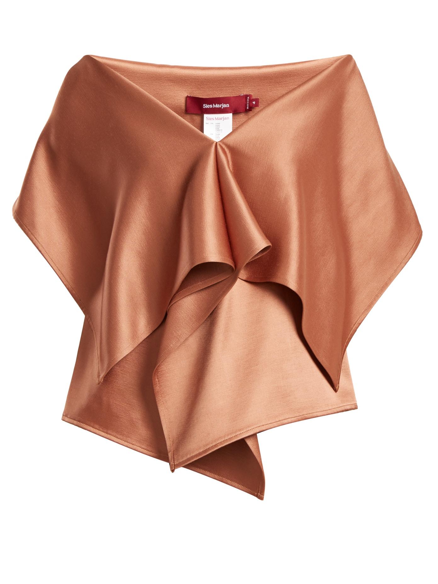 bronze satin top