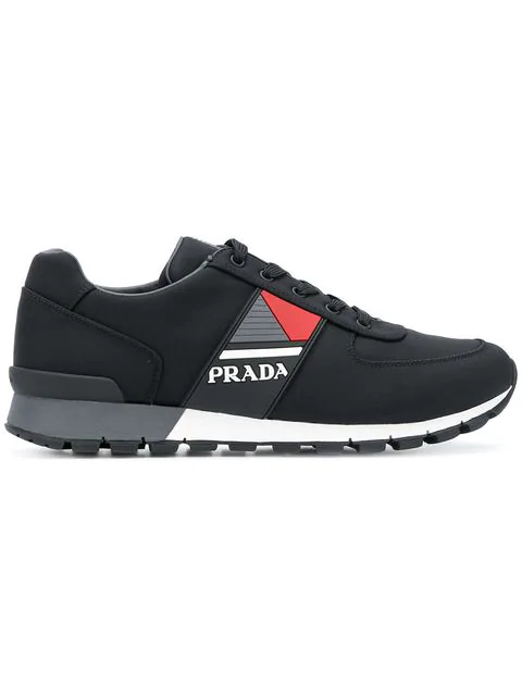Prada Match Race Cordura Running Sneakers In Black | ModeSens