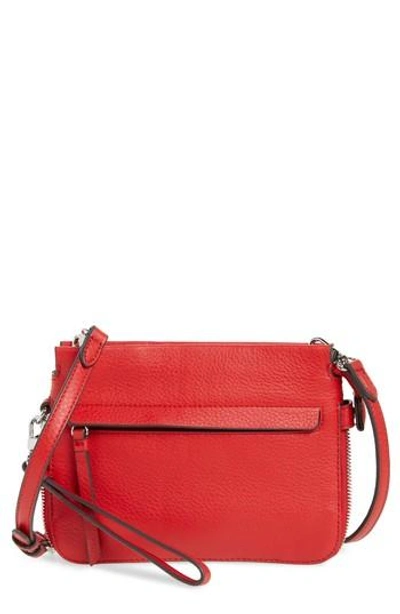 Vince Camuto Small Edsel Leather Crossbody Bag - Red In Cherry Red