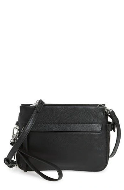 Vince Camuto Small Edsel Leather Crossbody Bag - Black In Nero