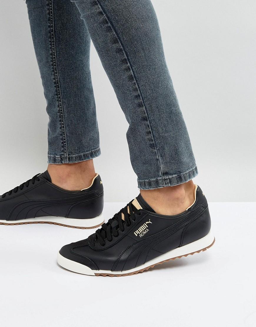 puma roma all black