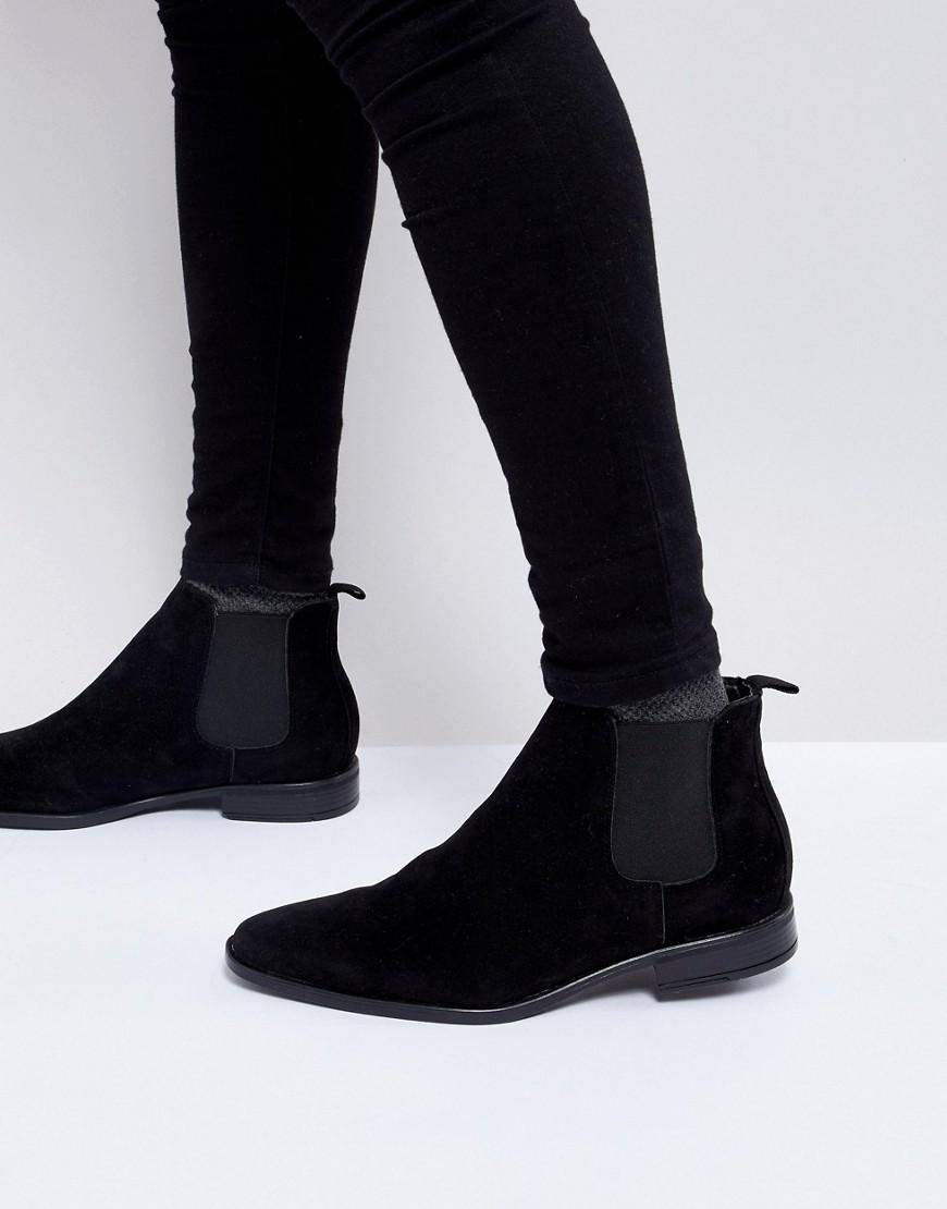 New Look Faux Suede Chelsea Boot In Black - Black | ModeSens