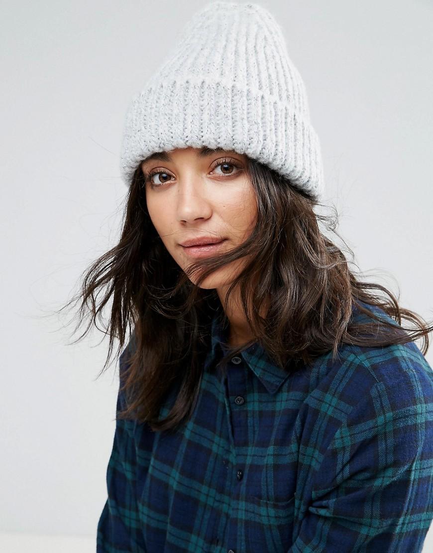 New Look Brushed Beanie Hat - Gray | ModeSens