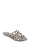 Badgley Mischka Sofie Strappy Sandal In Silver Fabric