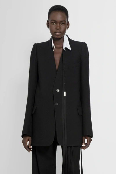Ann Demeulemeester Fien Twill Blazer In Black