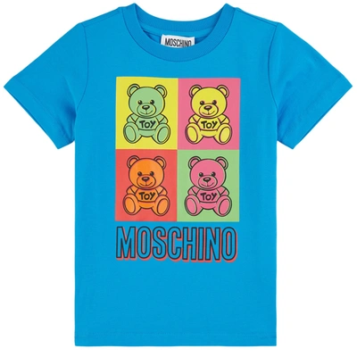 Moschino Kid-teen Graphic T-shirt Blue