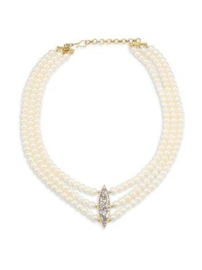 Shana Gulati Holiday 7mm Round White Freshwater Pearl Necklace