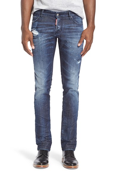 Dsquared2 'darkness' Distressed Slim Fit Jeans In Blue | ModeSens