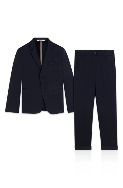 Bosswear Kids' Milano Fitted Cotton Blend Suit In Electric Blue
