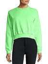 Cotton Citizen Milan Crop Crew Shirt In Green