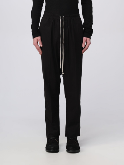 Rick Owens Drawstring Tapered Track Pants In Black