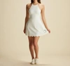 Marysia 'bianca' Halter Neck Scallop Hem Dress In White