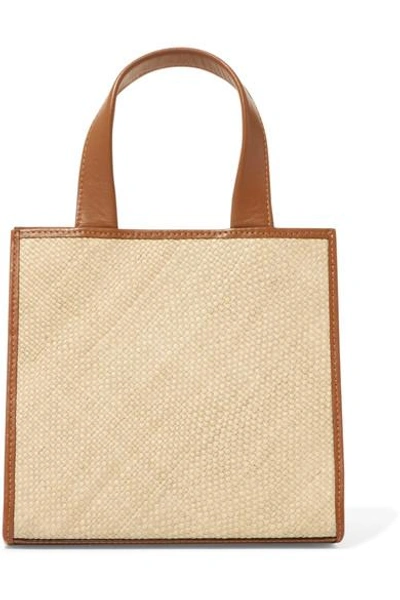 Hunting Season Raffia And Leather Tote In Brown