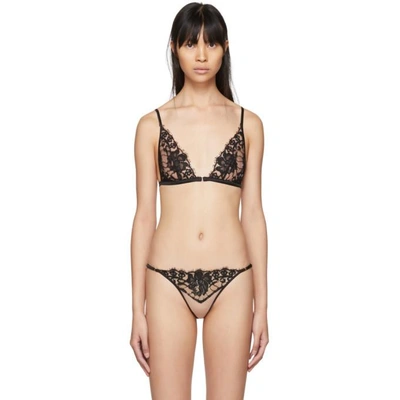 Fleur Du Mal Lace Triangle Bra In Black