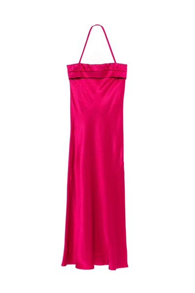 Akalia Marilyn Long Backless Dress In Red