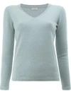 Maison Ullens V-neck Jumper - Blue