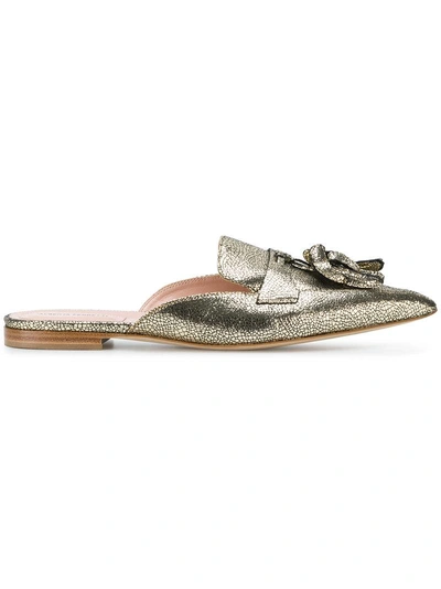 Alberta Ferretti Mia Mules In Metallic