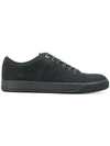 Lanvin Perforated Low-top Sneakers In Black