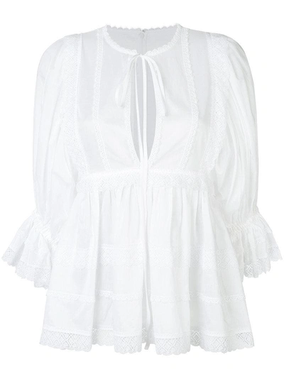 Dolce & Gabbana Frill Detail Tunic - White