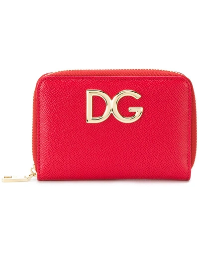 Dolce & Gabbana Zip Around Purse - Red