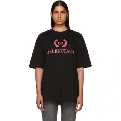 Balenciaga Black Oversized Classic Bb T-shirt