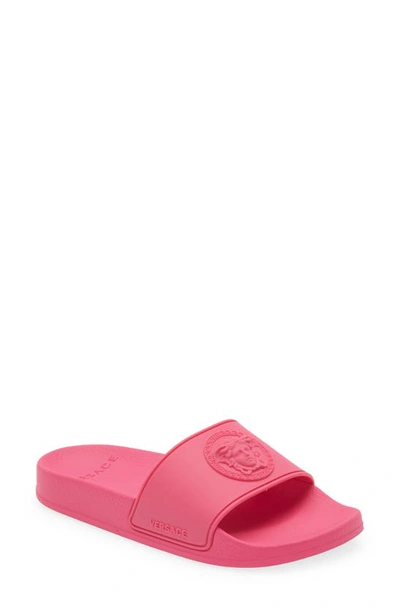Versace Kids' Palazzo Medusa Slide Sandal In Pink