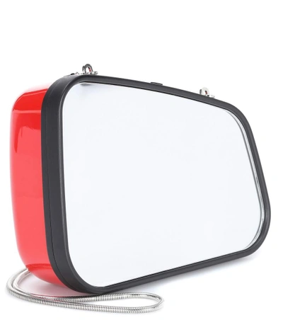 Balenciaga Car Mirror Clutch In Red