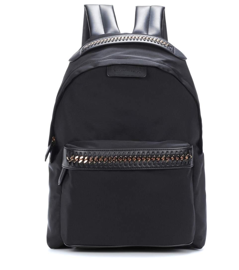 Stella Mccartney Falabella Mini Nylon Backpack In Black | ModeSens
