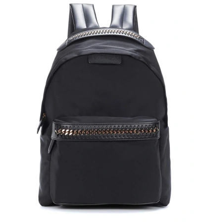 Stella Mccartney Falabella Mini Nylon Backpack In Black