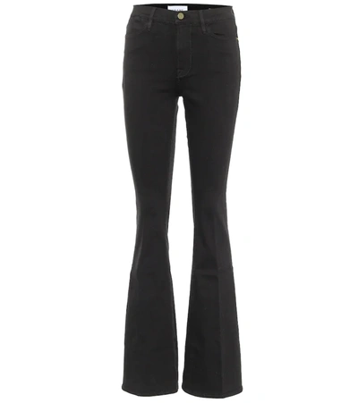 Frame Le Forever Karlie Flare High-rise Jeans In Black
