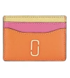 Marc Jacobs Snapshot Saffiano Leather Card Holder In New Orange Multi