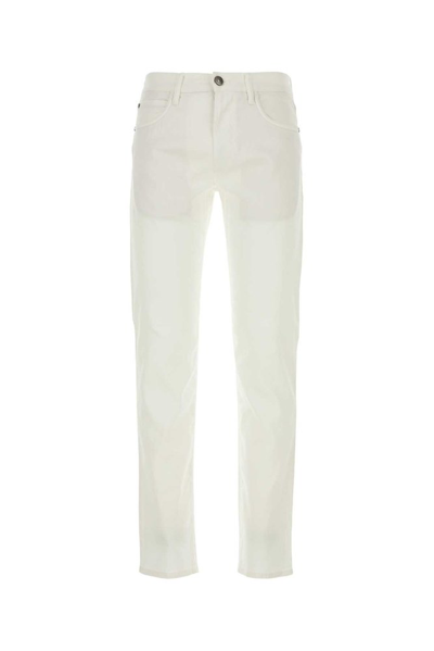 Loro Piana Quarona Rigid Cotton Jeans In Blanc