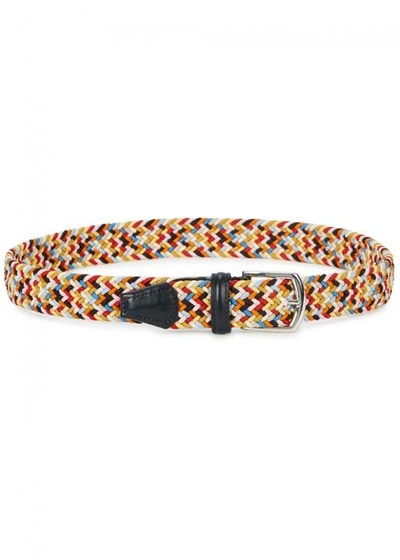 Anderson's Woven Canvas Belt In Orange