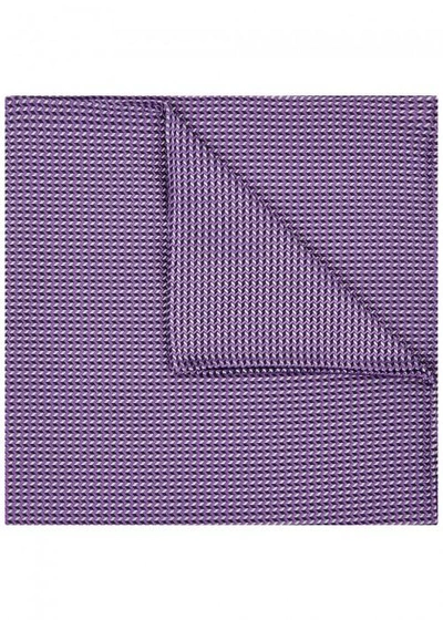 Armani Collezioni Purple Jacquard Silk Pocket Square