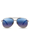 Velvet Eyewear Bonnie 52mm Gradient Aviator Sunglasses In Rose Gold/ Pink