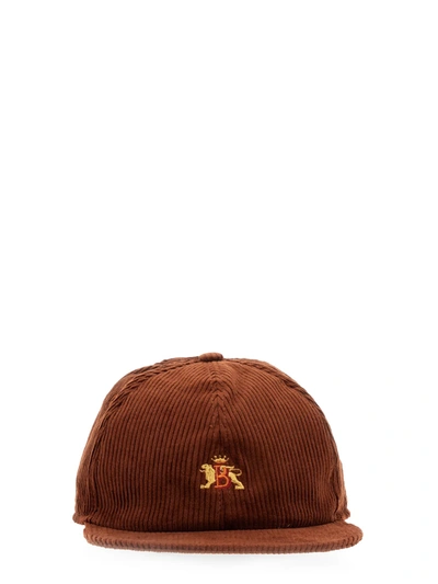 Baracuta Logo-embroidered Corduroy Cap In Red